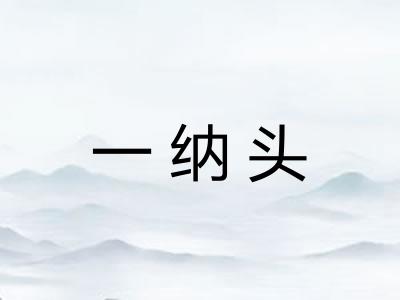 一纳头