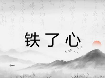 铁了心