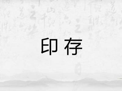 印存 印存