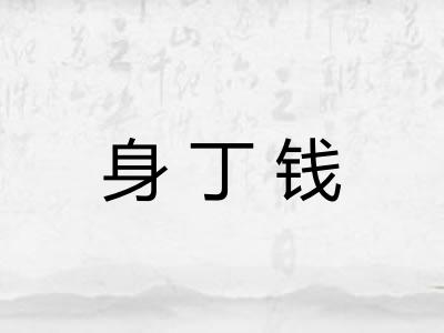 身丁钱 身丁钱