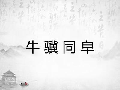 牛骥同皁 牛骥同皁