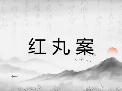 红丸案 红丸案