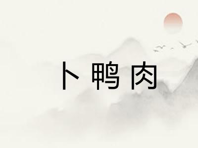 卜鸭肉 卜鸭肉
