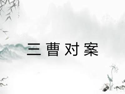 三曹对案 三曹对案