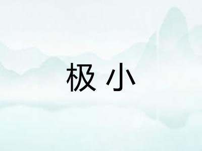 极小 极小
