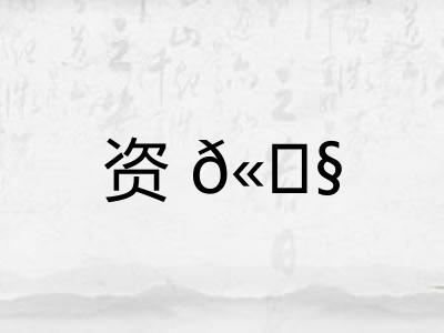 资𫓧 资𫓧