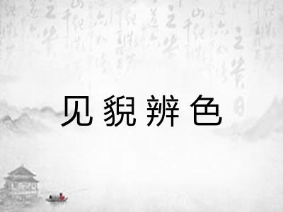 见貎辨色 见貎辨色