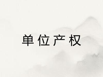 单位产权 单位产权