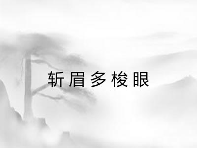 斩眉多梭眼 斩眉多梭眼