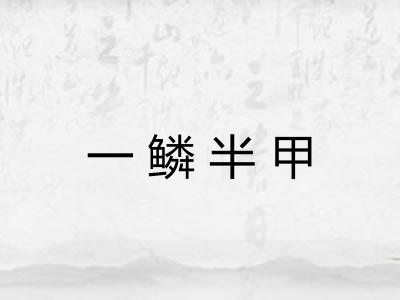一鳞半甲