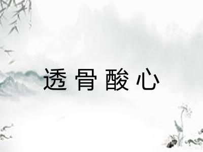 透骨酸心