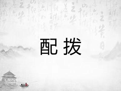 配拨