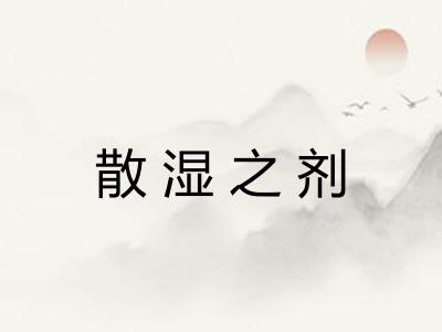 散湿之剂 散湿之剂