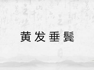 黄发垂鬓 黄发垂鬓