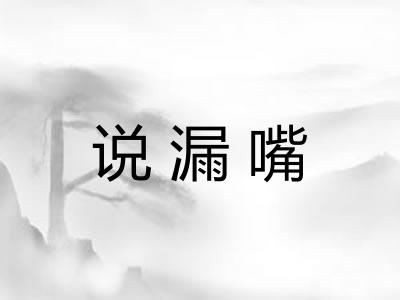 说漏嘴 说漏嘴
