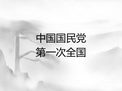 中国国民党第一次全国代表大会 中国国民党第一次全国代表大会
