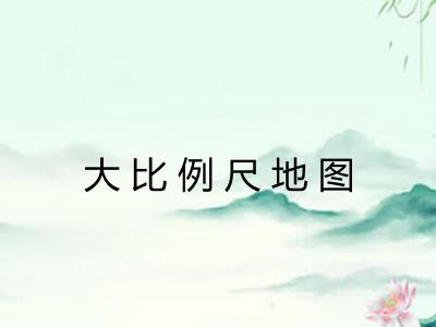 大比例尺地图 大比例尺地图