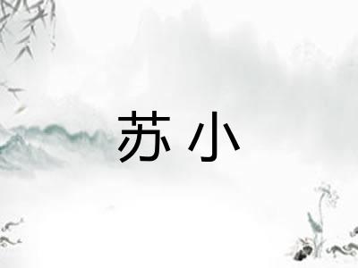 苏小 苏小