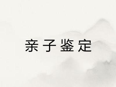 亲子鉴定 亲子鉴定