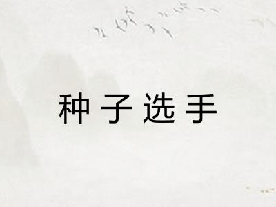 种子选手 种子选手