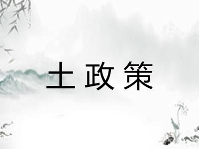 土政策 土政策