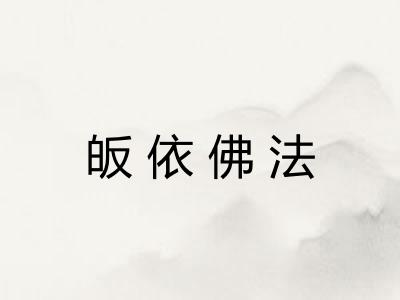 皈依佛法 皈依佛法