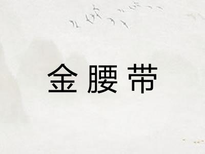 金腰带 金腰带