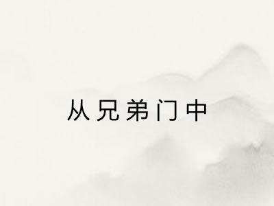 从兄弟门中