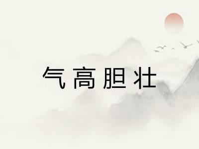气高胆壮