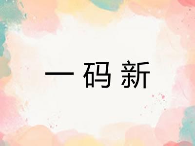 一码新