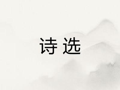 诗选 诗选