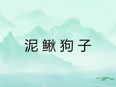 泥鳅狗子 泥鳅狗子