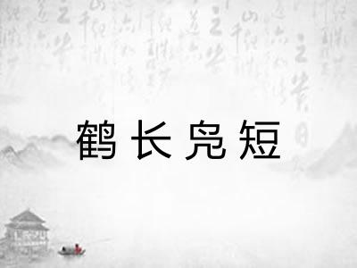 鹤长凫短 鹤长凫短