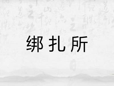 绑扎所 绑扎所