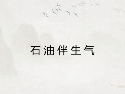 石油伴生气 石油伴生气