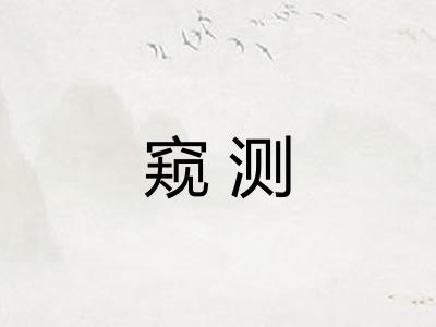 窥测