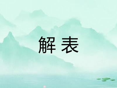 解表