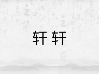 轩轩 轩轩