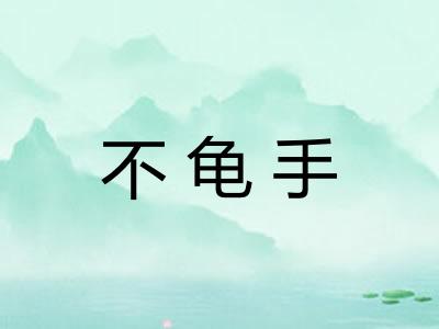 不龟手