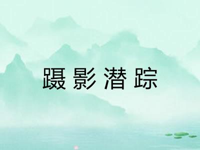 蹑影潜踪 蹑影潜踪