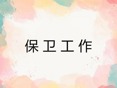 保卫工作 保卫工作