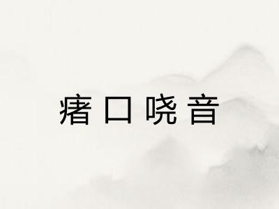 瘏口哓音