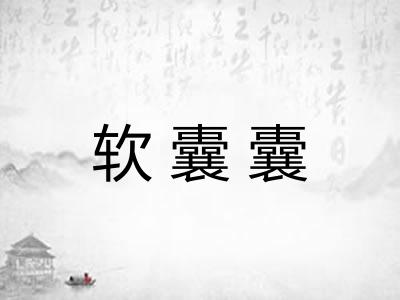 软囊囊 软囊囊