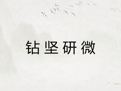 钻坚研微