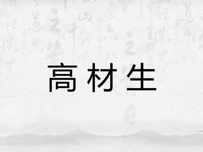 高材生