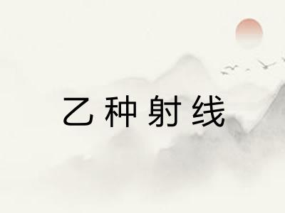 乙种射线 乙种射线