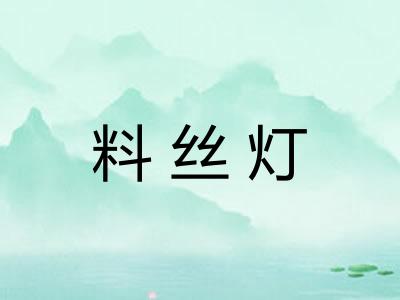 料丝灯 料丝灯