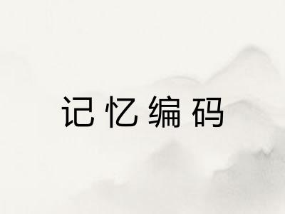 记忆编码
