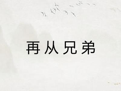 再从兄弟 再从兄弟