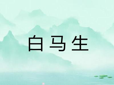 白马生